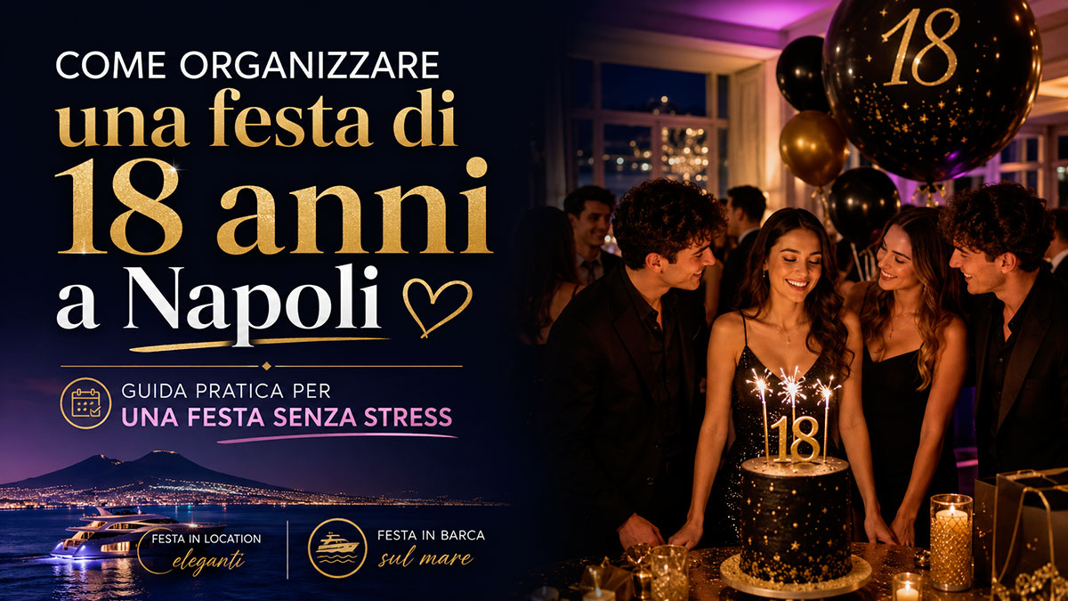 Ragazzi che festeggiano una festa di 18 anni a Napoli in una location elegante
